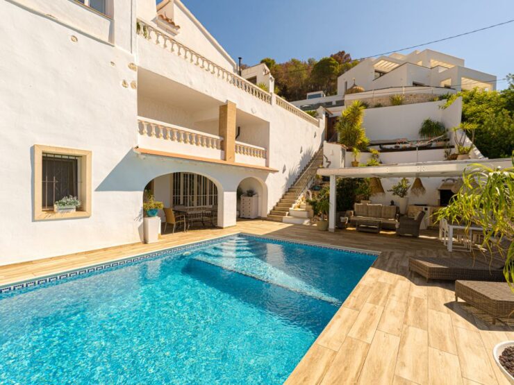 Fantastic Opportunity to Own Two Villas In One with Sea Views in Moraira